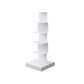 Contemporary Corner Bookcase Geometry Vertical Bookshelf for Living Room 13.8"L x 13.8"W x 36.2"H White Clearhalo 'Bookcases' 'furn' 'furn_bookcases' 'Furniture' 'furniture_bookcases' 'Office Furniture' 5021882
