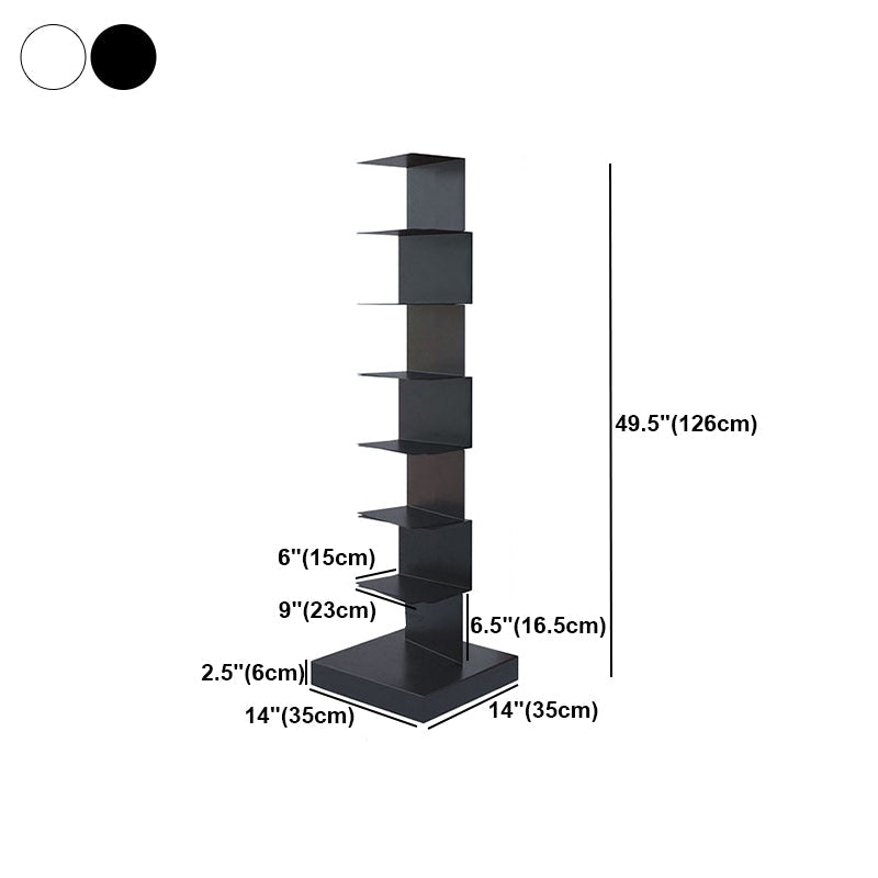 Contemporary Corner Bookcase Geometry Vertical Bookshelf for Living Room Clearhalo 'Bookcases' 'furn' 'furn_bookcases' 'Furniture' 'furniture_bookcases' 'Office Furniture' 5021896