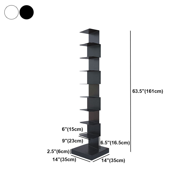 Contemporary Corner Bookcase Geometry Vertical Bookshelf for Living Room Clearhalo 'Bookcases' 'furn' 'furn_bookcases' 'Furniture' 'furniture_bookcases' 'Office Furniture' 5021898