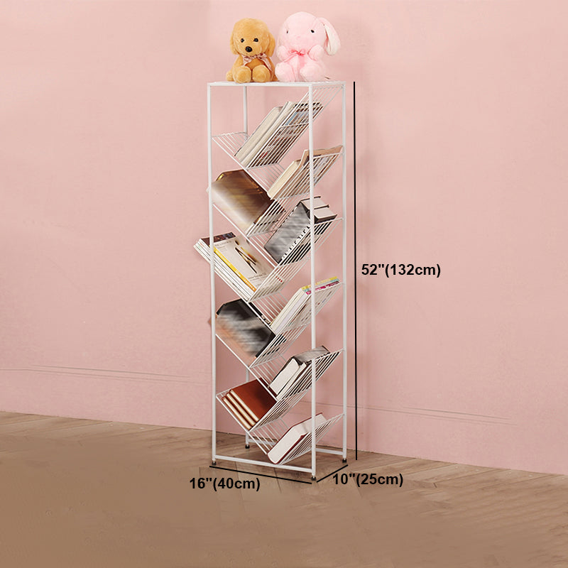 Contemporary Corner Bookcase Geometry Vertical Bookshelf for Living Room Clearhalo 'Bookcases' 'furn' 'furn_bookcases' 'Furniture' 'furniture_bookcases' 'Office Furniture' 5021902