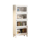 Urban Vertical Standard Bookcase White Manufactured Wood Bookshelf with Glass Doors 23.6"L x 13.9"W x 66.8"H Clearhalo 'Bookcases' 'furn' 'furn_bookcases' 'Furniture' 'furniture_bookcases' 'Office Furniture' 5021905