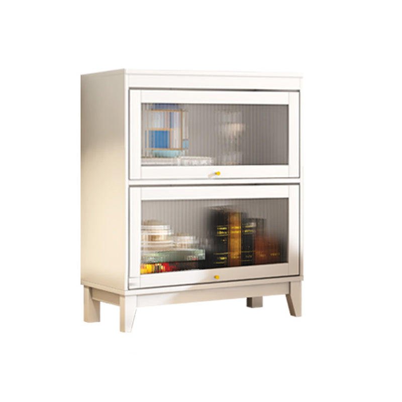 Urban Vertical Standard Bookcase White Manufactured Wood Bookshelf with Glass Doors 31.5"L x 13.9"W x 37.4"H Clearhalo 'Bookcases' 'furn' 'furn_bookcases' 'Furniture' 'furniture_bookcases' 'Office Furniture' 5021909