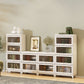 Urban Vertical Standard Bookcase White Manufactured Wood Bookshelf with Glass Doors Clearhalo 'Bookcases' 'furn' 'furn_bookcases' 'Furniture' 'furniture_bookcases' 'Office Furniture' 5021910