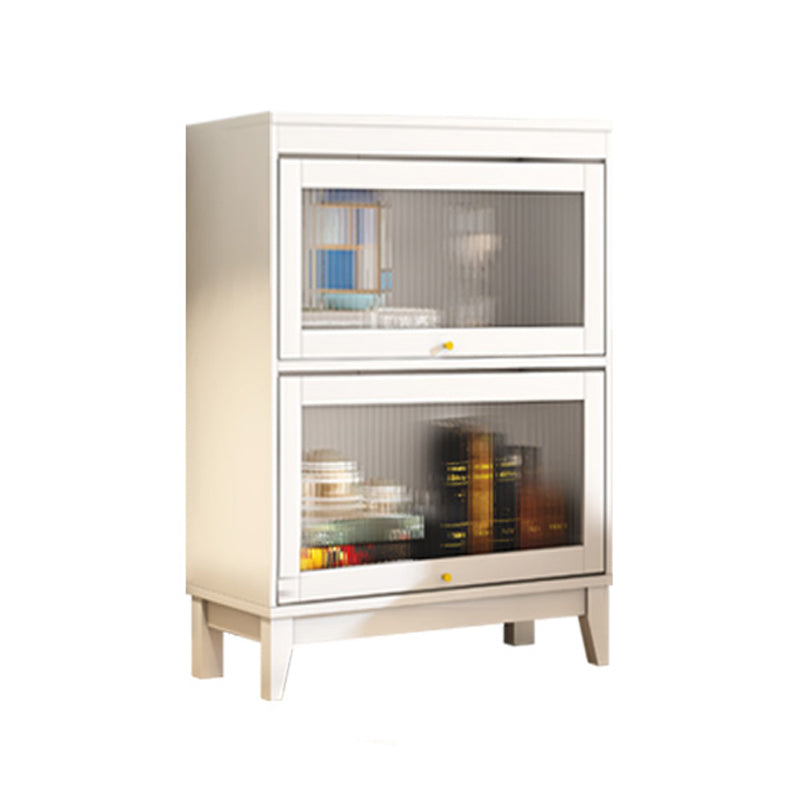 Urban Vertical Standard Bookcase White Manufactured Wood Bookshelf with Glass Doors 23.6"L x 13.9"W x 37.4"H Clearhalo 'Bookcases' 'furn' 'furn_bookcases' 'Furniture' 'furniture_bookcases' 'Office Furniture' 5021911