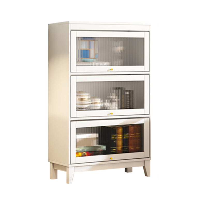 Urban Vertical Standard Bookcase White Manufactured Wood Bookshelf with Glass Doors 31.5"L x 13.9"W x 52.1"H Clearhalo 'Bookcases' 'furn' 'furn_bookcases' 'Furniture' 'furniture_bookcases' 'Office Furniture' 5021912