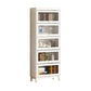 Urban Vertical Standard Bookcase White Manufactured Wood Bookshelf with Glass Doors 31.5"L x 13.9"W x 81.5"H Clearhalo 'Bookcases' 'furn' 'furn_bookcases' 'Furniture' 'furniture_bookcases' 'Office Furniture' 5021915