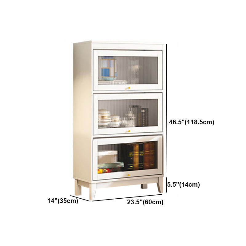 Urban Vertical Standard Bookcase White Manufactured Wood Bookshelf with Glass Doors Clearhalo 'Bookcases' 'furn' 'furn_bookcases' 'Furniture' 'furniture_bookcases' 'Office Furniture' 5021920