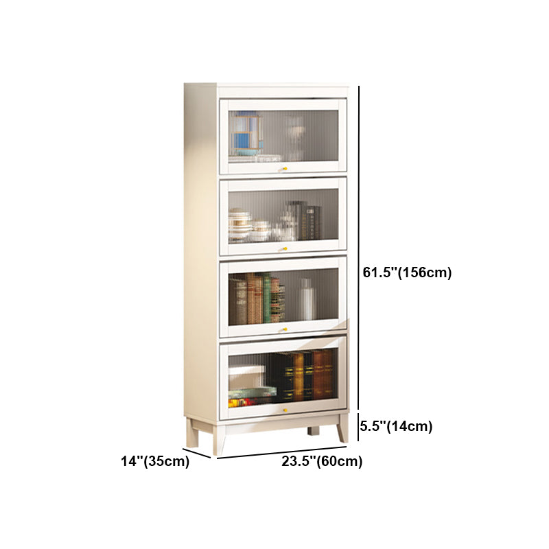Urban Vertical Standard Bookcase White Manufactured Wood Bookshelf with Glass Doors Clearhalo 'Bookcases' 'furn' 'furn_bookcases' 'Furniture' 'furniture_bookcases' 'Office Furniture' 5021921