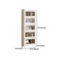 Urban Vertical Standard Bookcase White Manufactured Wood Bookshelf with Glass Doors Clearhalo 'Bookcases' 'furn' 'furn_bookcases' 'Furniture' 'furniture_bookcases' 'Office Furniture' 5021922