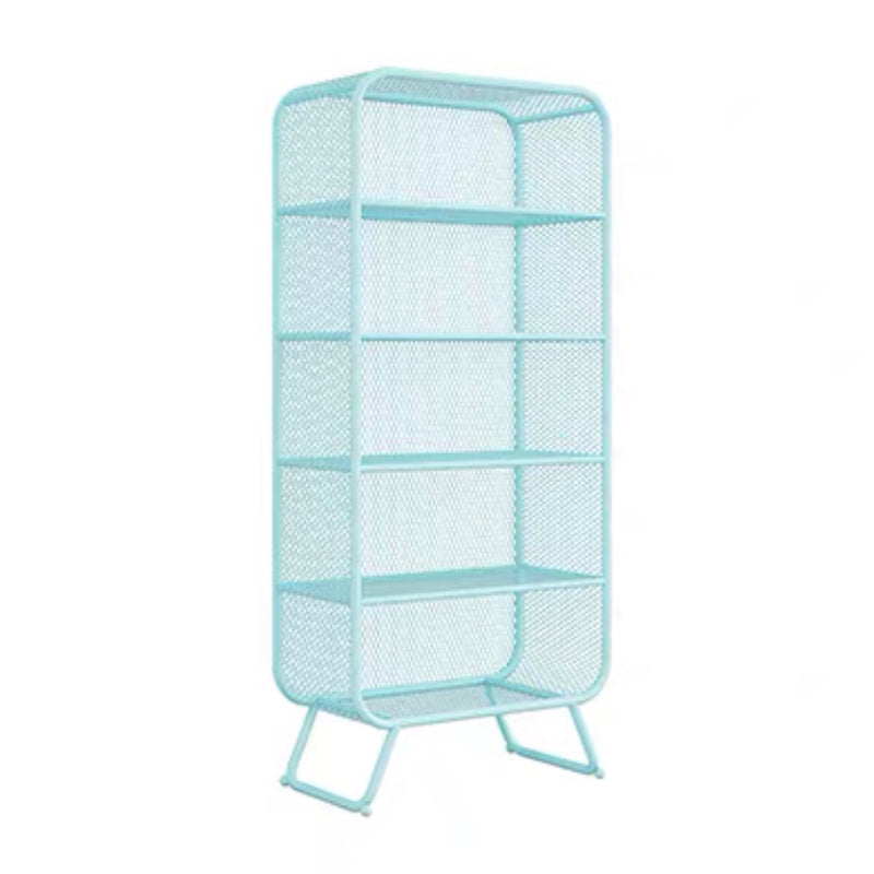 Iron Modern Standard Bookshelf Closed Back Vertical Bookcase for Home 31"L x 16"W x 71"H Blue Clearhalo 'Bookcases' 'furn' 'furn_bookcases' 'Furniture' 'furniture_bookcases' 'Office Furniture' 5021928