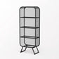 Iron Modern Standard Bookshelf Closed Back Vertical Bookcase for Home 23.6"L x 11.8"W x 59.1"H Black Clearhalo 'Bookcases' 'furn' 'furn_bookcases' 'Furniture' 'furniture_bookcases' 'Office Furniture' 5021933