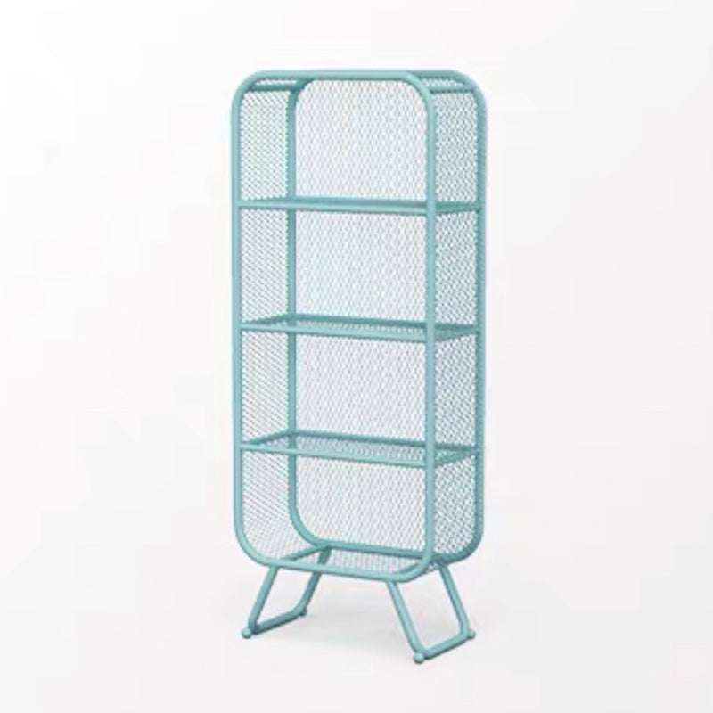 Iron Modern Standard Bookshelf Closed Back Vertical Bookcase for Home 23.6"L x 11.8"W x 59.1"H Blue Clearhalo 'Bookcases' 'furn' 'furn_bookcases' 'Furniture' 'furniture_bookcases' 'Office Furniture' 5021935