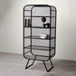 Iron Modern Standard Bookshelf Closed Back Vertical Bookcase for Home 31"L x 16"W x 71"H Black Clearhalo 'Bookcases' 'furn' 'furn_bookcases' 'Furniture' 'furniture_bookcases' 'Office Furniture' 5021936