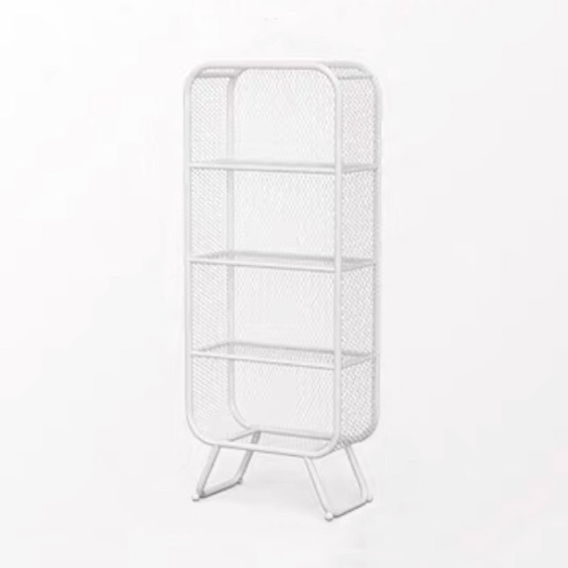 Iron Modern Standard Bookshelf Closed Back Vertical Bookcase for Home 23.6"L x 11.8"W x 59.1"H White Clearhalo 'Bookcases' 'furn' 'furn_bookcases' 'Furniture' 'furniture_bookcases' 'Office Furniture' 5021937