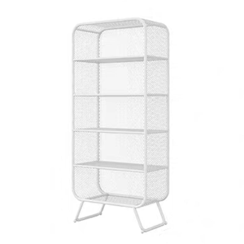 Iron Modern Standard Bookshelf Closed Back Vertical Bookcase for Home 31"L x 16"W x 71"H White Clearhalo 'Bookcases' 'furn' 'furn_bookcases' 'Furniture' 'furniture_bookcases' 'Office Furniture' 5021939