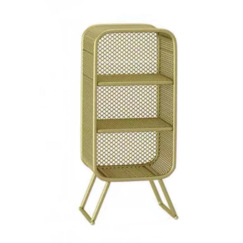 Iron Modern Standard Bookshelf Closed Back Vertical Bookcase for Home 11.8"L x 11.8"W x 30.7"H Gold Clearhalo 'Bookcases' 'furn' 'furn_bookcases' 'Furniture' 'furniture_bookcases' 'Office Furniture' 5021943