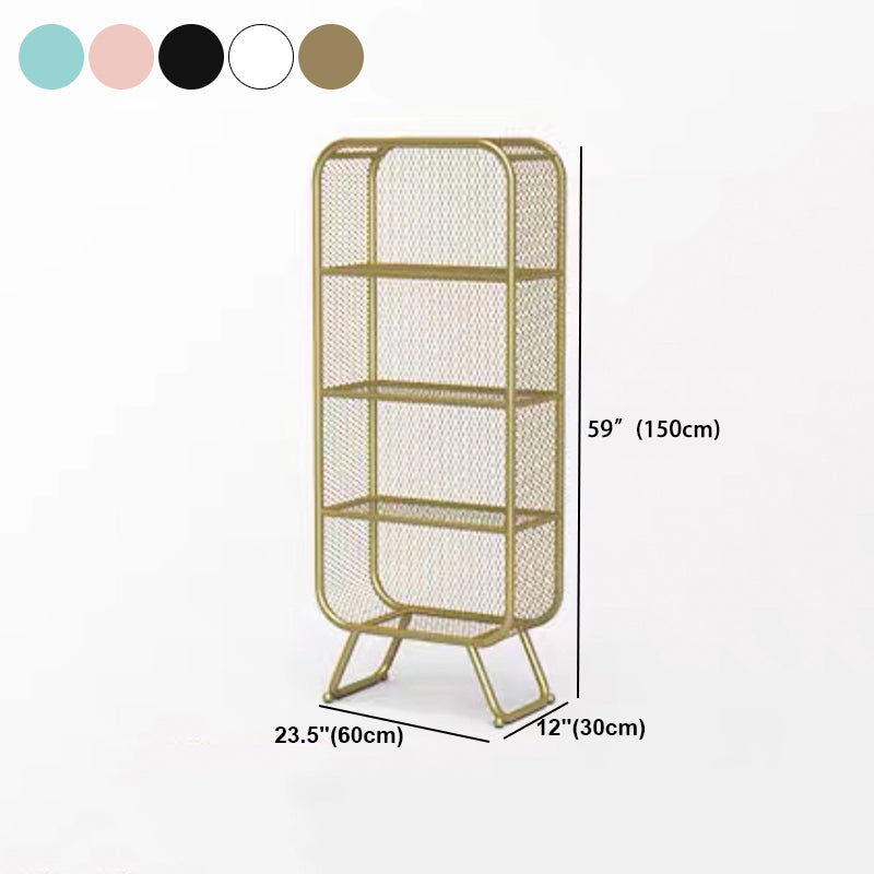 Iron Modern Standard Bookshelf Closed Back Vertical Bookcase for Home Clearhalo 'Bookcases' 'furn' 'furn_bookcases' 'Furniture' 'furniture_bookcases' 'Office Furniture' 5021953