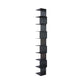 Contemporary Corner Bookshelf Closed Back Iron Vertical Bookcase 9.1"L x 5.9"W x 58.5"H Black Clearhalo 'Bookcases' 'furn' 'furn_bookcases' 'Furniture' 'furniture_bookcases' 'Office Furniture' 5021959