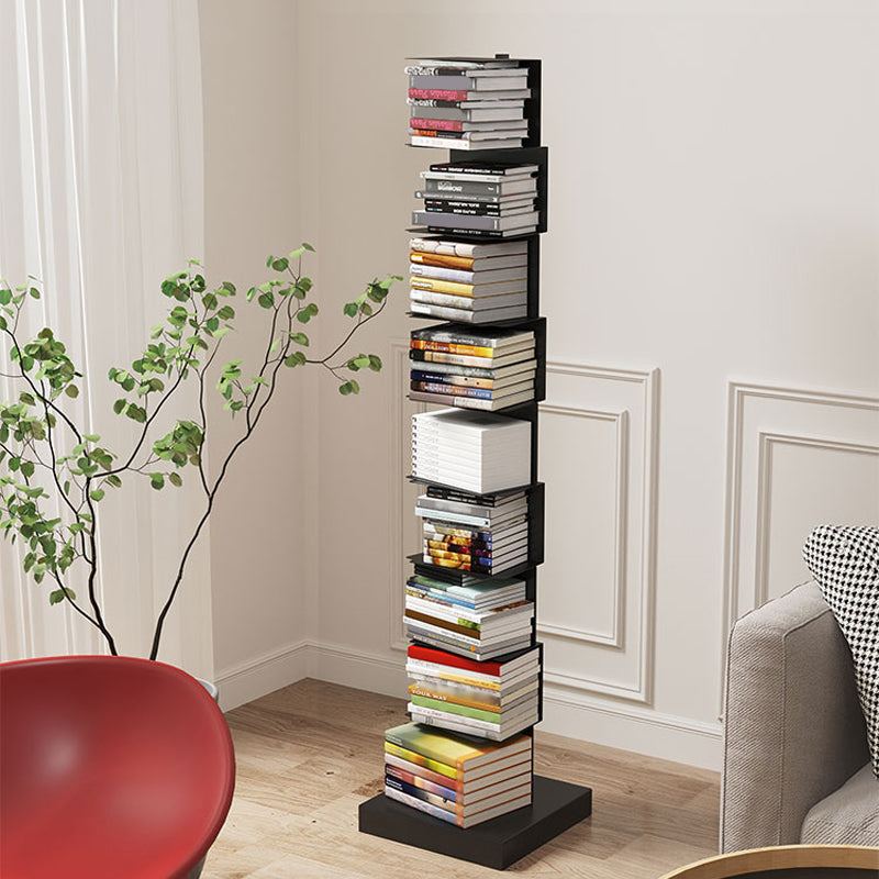 Contemporary Corner Bookshelf Closed Back Iron Vertical Bookcase Clearhalo 'Bookcases' 'furn' 'furn_bookcases' 'Furniture' 'furniture_bookcases' 'Office Furniture' 5021960