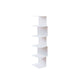 Contemporary Corner Bookshelf Closed Back Iron Vertical Bookcase 9.1"L x 5.9"W x 32.5"H White Clearhalo 'Bookcases' 'furn' 'furn_bookcases' 'Furniture' 'furniture_bookcases' 'Office Furniture' 5021961