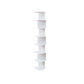 Contemporary Corner Bookshelf Closed Back Iron Vertical Bookcase 9.1"L x 5.9"W x 45.5"H White Clearhalo 'Bookcases' 'furn' 'furn_bookcases' 'Furniture' 'furniture_bookcases' 'Office Furniture' 5021963