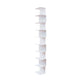 Contemporary Corner Bookshelf Closed Back Iron Vertical Bookcase 9.1"L x 5.9"W x 58.5"H White Clearhalo 'Bookcases' 'furn' 'furn_bookcases' 'Furniture' 'furniture_bookcases' 'Office Furniture' 5021965