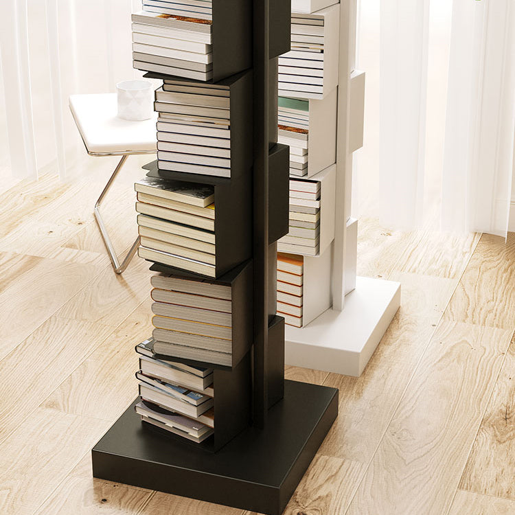 Contemporary Corner Bookshelf Closed Back Iron Vertical Bookcase Clearhalo 'Bookcases' 'furn' 'furn_bookcases' 'Furniture' 'furniture_bookcases' 'Office Furniture' 5021966