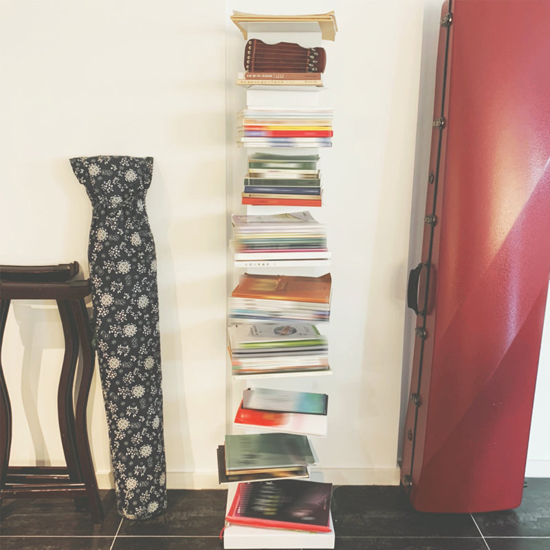 Contemporary Corner Bookshelf Closed Back Iron Vertical Bookcase Clearhalo 'Bookcases' 'furn' 'furn_bookcases' 'Furniture' 'furniture_bookcases' 'Office Furniture' 5021970