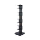 Contemporary Corner Bookshelf Closed Back Iron Vertical Bookcase 13.8"L x 13.8"W x 56.7"H Black Clearhalo 'Bookcases' 'furn' 'furn_bookcases' 'Furniture' 'furniture_bookcases' 'Office Furniture' 5021972
