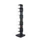 Contemporary Corner Bookshelf Closed Back Iron Vertical Bookcase 13.8"L x 13.8"W x 63.4"H Black Clearhalo 'Bookcases' 'furn' 'furn_bookcases' 'Furniture' 'furniture_bookcases' 'Office Furniture' 5021974