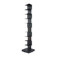 Contemporary Corner Bookshelf Closed Back Iron Vertical Bookcase 13.8"L x 13.8"W x 70.1"H Black Clearhalo 'Bookcases' 'furn' 'furn_bookcases' 'Furniture' 'furniture_bookcases' 'Office Furniture' 5021975