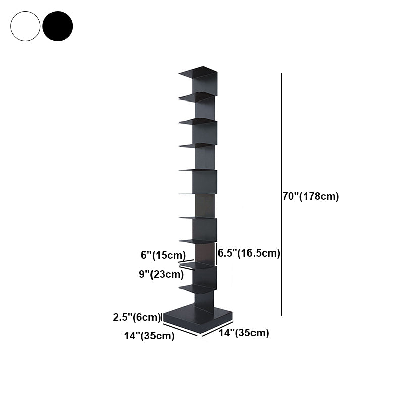 Contemporary Corner Bookshelf Closed Back Iron Vertical Bookcase Clearhalo 'Bookcases' 'furn' 'furn_bookcases' 'Furniture' 'furniture_bookcases' 'Office Furniture' 5021987