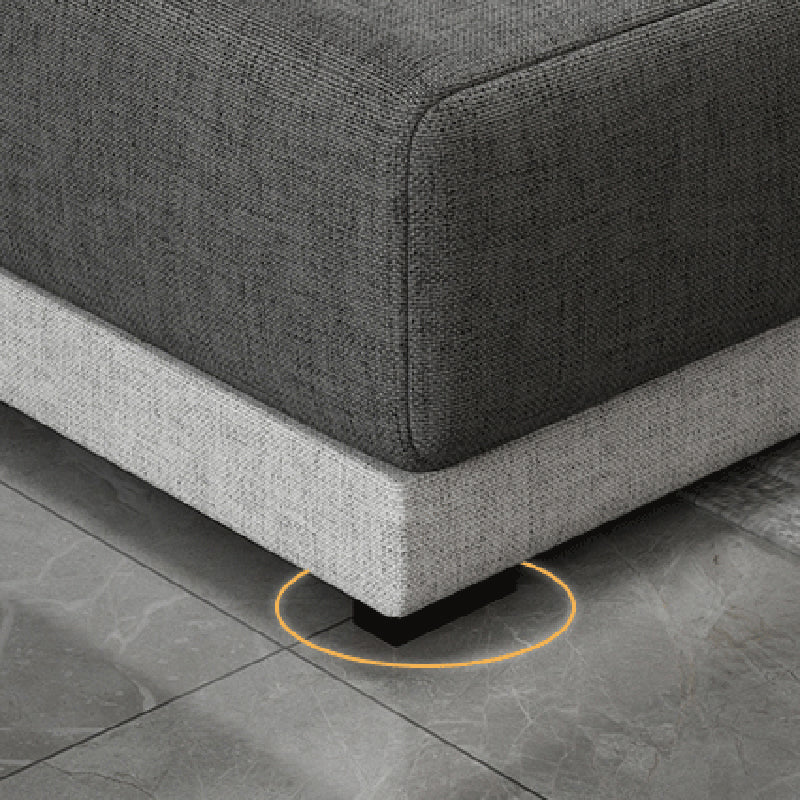 Mid Century Modern Sofa&Chaise 4-seat Pillows Sofa for Living Room Clearhalo 'furn' 'furn_sectionals' 'Furniture' 'furniture_sectionals' 'Living Room Furniture' 'Sectionals' 5022597