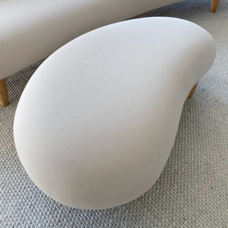 Contemporary Cream Velvet Tight Back Armless Sofa/Sectional with Wear-Resistant Clearhalo 'Furniture' 'furniture_sectionals' 'Living Room Furniture' 'Sectionals' 5022689