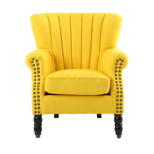 Removable Cushions Chair29.5" L x29.1"W x35.0"H Basic Four Legs Chair Clearhalo 'Accent Chairs' 'accent_chairs' 'Chairs & Seating' 'Furniture' 'furniture_accent_chairs' 'Living Room Furniture' 5022784
