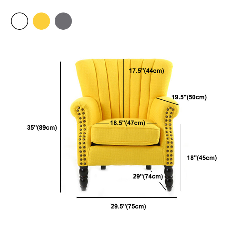 Removable Cushions Chair29.5" L x29.1"W x35.0"H Basic Four Legs Chair Clearhalo 'Accent Chairs' 'accent_chairs' 'Chairs & Seating' 'Furniture' 'furniture_accent_chairs' 'Living Room Furniture' 5022791