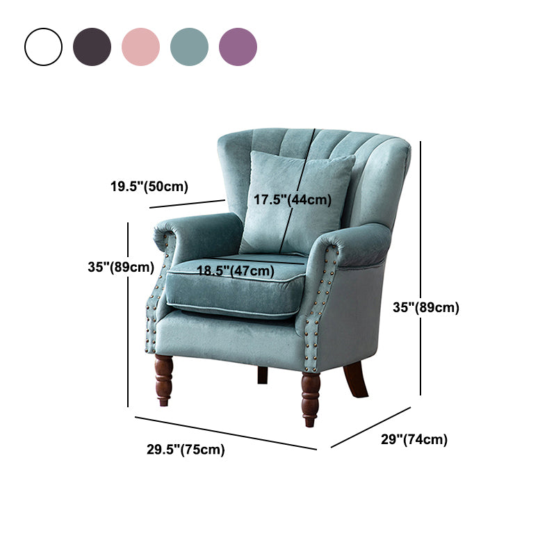 Removable Cushions Chair29.5" L x29.1"W x35.0"H Basic Four Legs Chair Clearhalo 'Accent Chairs' 'accent_chairs' 'Chairs & Seating' 'Furniture' 'furniture_accent_chairs' 'Living Room Furniture' 5022793