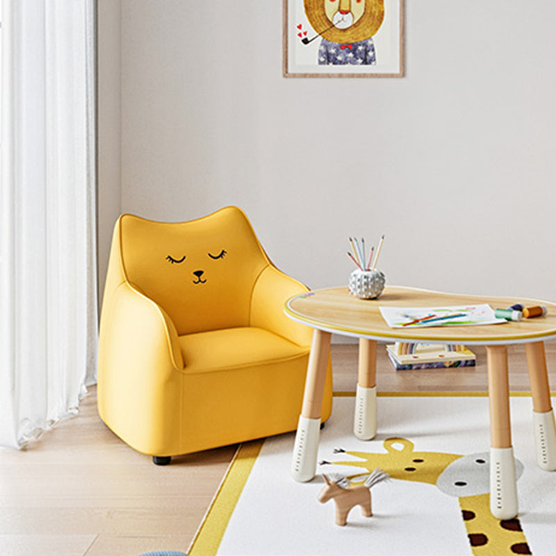 PU Chair Arms Included Basic Four Legs Chair for Living Room Clearhalo 'Accent Chairs' 'accent_chairs' 'Chairs & Seating' 'furn' 'furn_accent_chairs' 'Furniture' 'furniture_accent_chairs' 'Living Room Furniture' 5022797