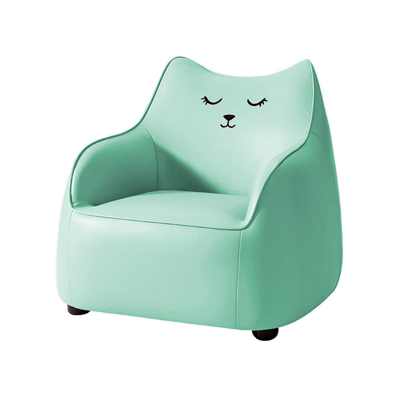 PU Chair Arms Included Basic Four Legs Chair for Living Room 27"L x 24"W x 25"H Green Clearhalo 'Accent Chairs' 'accent_chairs' 'Chairs & Seating' 'furn' 'furn_accent_chairs' 'Furniture' 'furniture_accent_chairs' 'Living Room Furniture' 5022805