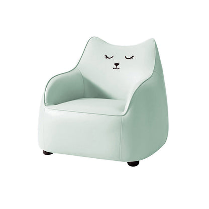 PU Chair Arms Included Basic Four Legs Chair for Living Room 23"L x 23"W x 22"H Cyan Clearhalo 'Accent Chairs' 'accent_chairs' 'Chairs & Seating' 'furn' 'furn_accent_chairs' 'Furniture' 'furniture_accent_chairs' 'Living Room Furniture' 5022815