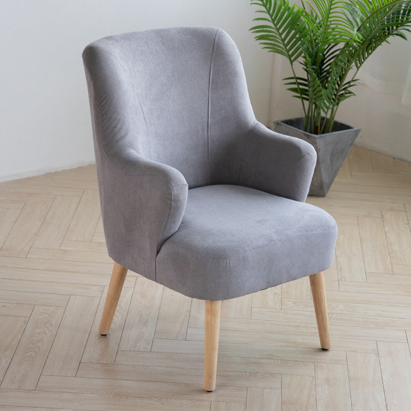 Arms Included Chair 25.1" L X29.5"W X35.8H Basic Four Legs Chair Cotton Blend Gray Clearhalo 'Accent Chairs' 'accent_chairs' 'Chairs & Seating' 'Furniture' 'furniture_accent_chairs' 'Living Room Furniture' 5022820