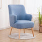 Arms Included Chair 25.1" L X29.5"W X35.8H Basic Four Legs Chair Cotton Blend Sky Blue Clearhalo 'Accent Chairs' 'accent_chairs' 'Chairs & Seating' 'Furniture' 'furniture_accent_chairs' 'Living Room Furniture' 5022827