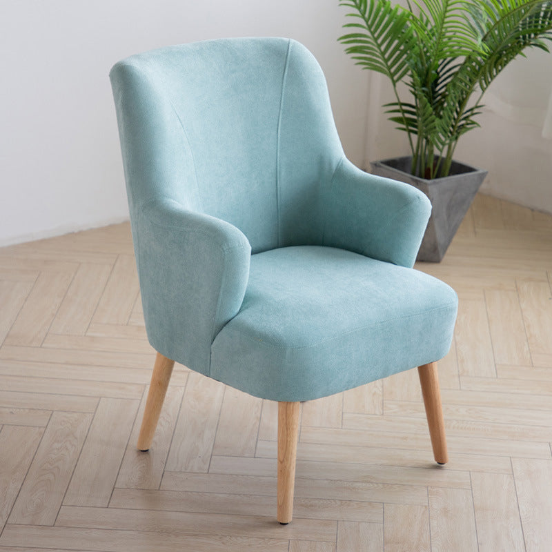 Arms Included Chair 25.1" L X29.5"W X35.8H Basic Four Legs Chair Cotton Blend Mint Green Clearhalo 'Accent Chairs' 'accent_chairs' 'Chairs & Seating' 'Furniture' 'furniture_accent_chairs' 'Living Room Furniture' 5022828