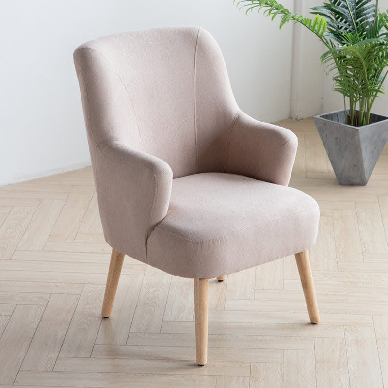 Arms Included Chair 25.1" L X29.5"W X35.8H Basic Four Legs Chair Cotton Blend Camel Clearhalo 'Accent Chairs' 'accent_chairs' 'Chairs & Seating' 'Furniture' 'furniture_accent_chairs' 'Living Room Furniture' 5022830
