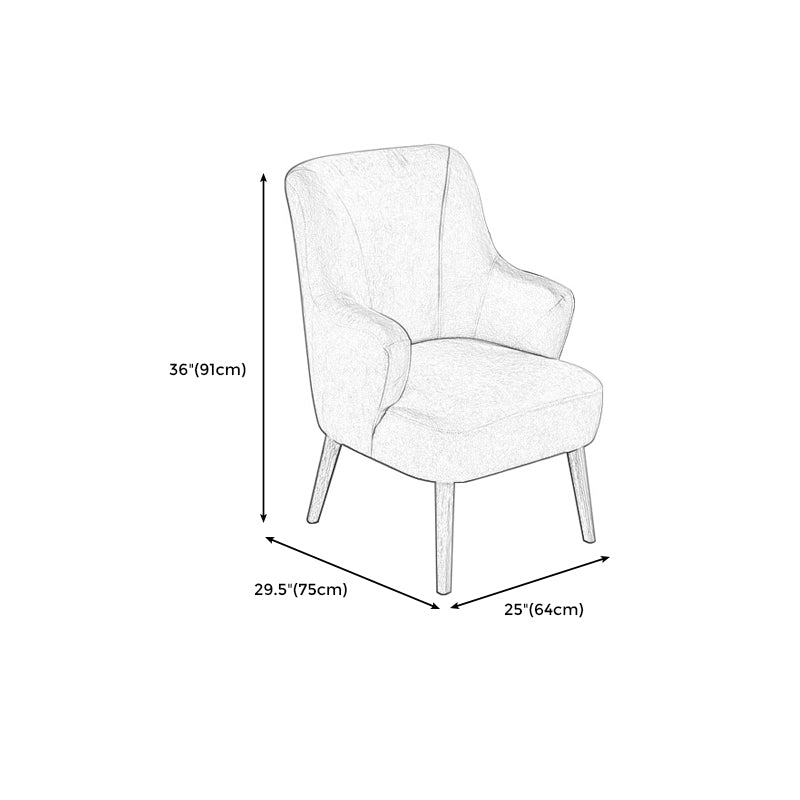 Arms Included Chair 25.1" L X29.5"W X35.8H Basic Four Legs Chair Clearhalo 'Accent Chairs' 'accent_chairs' 'Chairs & Seating' 'Furniture' 'furniture_accent_chairs' 'Living Room Furniture' 5022834