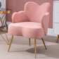 Arms Included Chair 23.6" L X23.6"W X30.7"H Basic Four Legs Chair Pink Velvet Clearhalo 'Accent Chairs' 'accent_chairs' 'Chairs & Seating' 'Furniture' 'furniture_accent_chairs' 'Living Room Furniture' 5022839