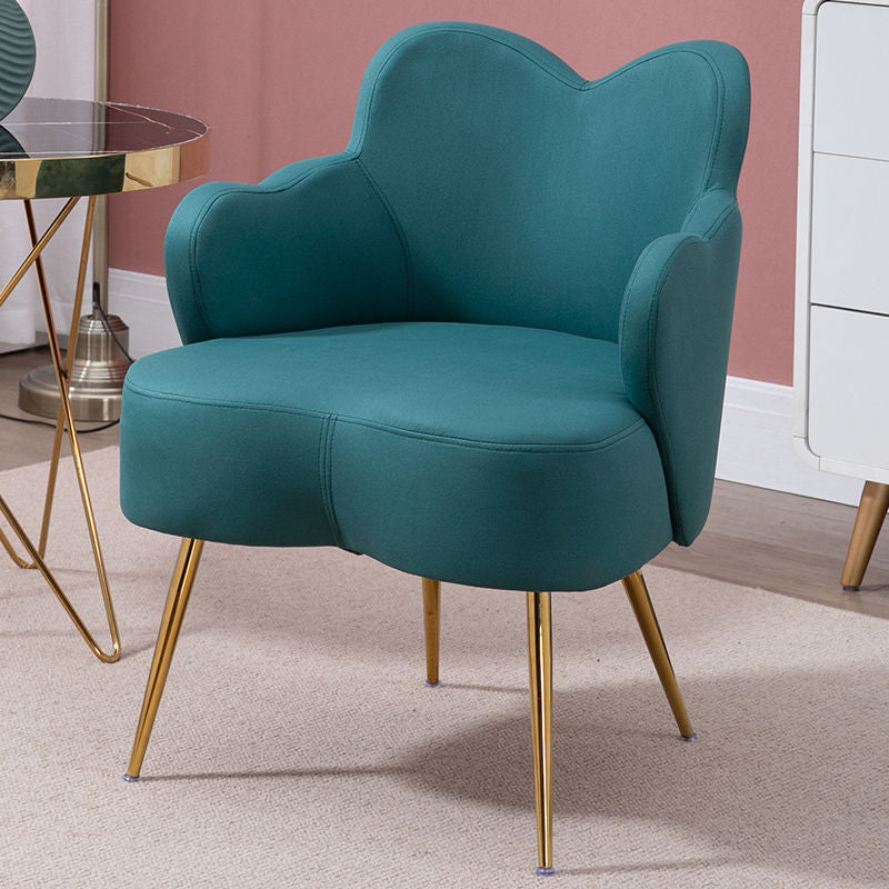Arms Included Chair 23.6" L X23.6"W X30.7"H Basic Four Legs Chair Green Faux Leather Clearhalo 'Accent Chairs' 'accent_chairs' 'Chairs & Seating' 'Furniture' 'furniture_accent_chairs' 'Living Room Furniture' 5022840