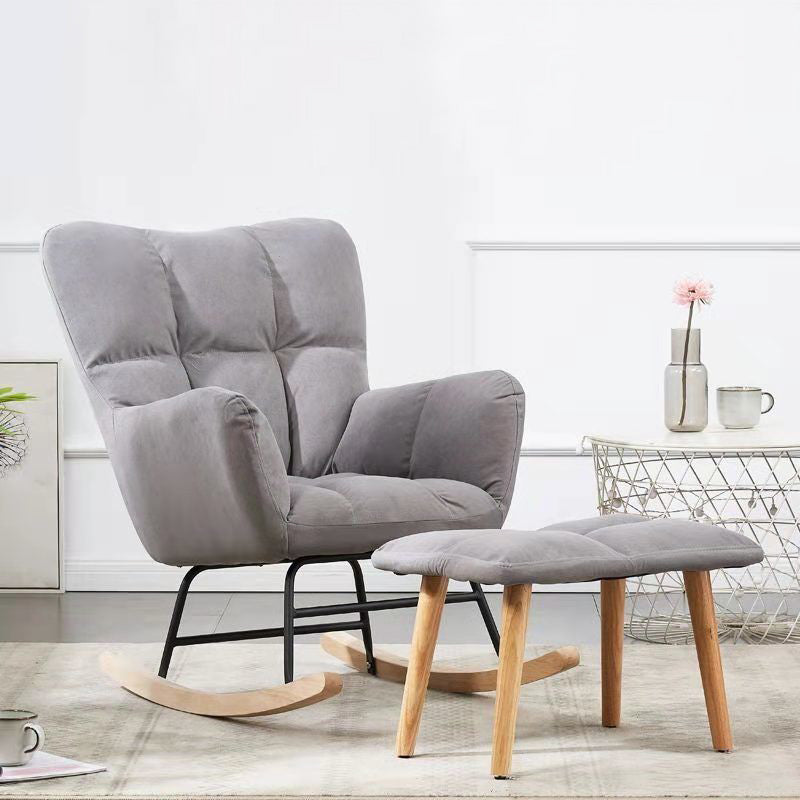 Arms Included Chair 26.7" L X29.5"W X34.6"H Chair for Living Room Light Gray Velvet Clearhalo 'Accent Chairs' 'accent_chairs' 'Chairs & Seating' 'furn' 'furn_accent_chairs' 'Furniture' 'furniture_accent_chairs' 'Living Room Furniture' 5022874