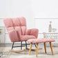 Arms Included Chair 26.7" L X29.5"W X34.6"H Chair for Living Room Pink Velvet Clearhalo 'Accent Chairs' 'accent_chairs' 'Chairs & Seating' 'furn' 'furn_accent_chairs' 'Furniture' 'furniture_accent_chairs' 'Living Room Furniture' 5022875