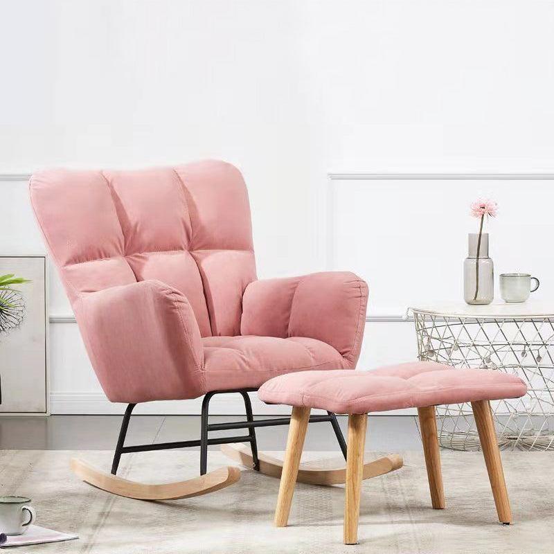 Arms Included Chair 26.7" L X29.5"W X34.6"H Chair for Living Room Pink Velvet Clearhalo 'Accent Chairs' 'accent_chairs' 'Chairs & Seating' 'furn' 'furn_accent_chairs' 'Furniture' 'furniture_accent_chairs' 'Living Room Furniture' 5022875